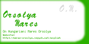 orsolya mares business card